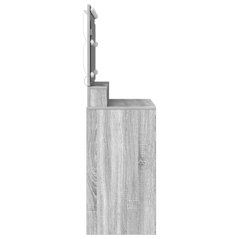 Schminktisch mit LED-Lichtern Grau Sonoma 100x41x135 cm