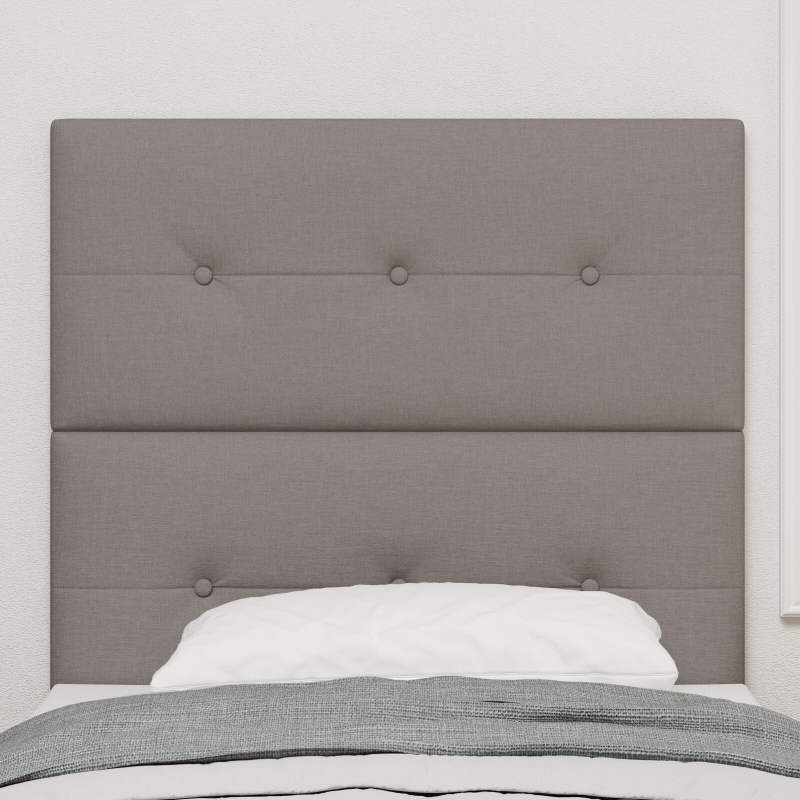 Kopfteil Mit Knopfheftung Taupe 90 cm Stoff