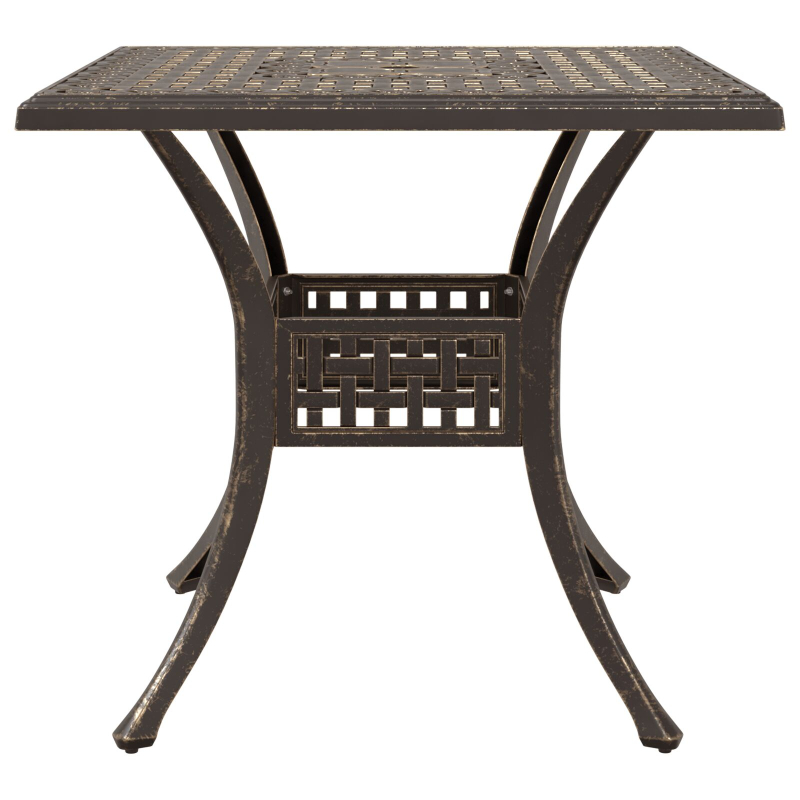 3-teiliges Garten Bistro Set in Bronze aus Gusseisen