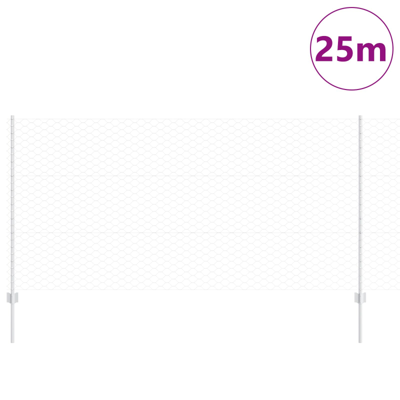 Gartenzaun-Set Set aus 2 Galvanisierter Stahl 25 x 1,2 m