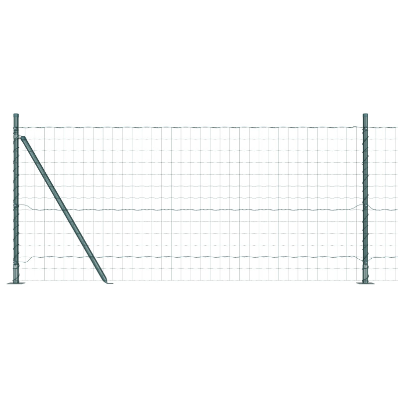 Euro-Zaun Set aus 2 Grün Metall 10 x 1,0 m Langlebig