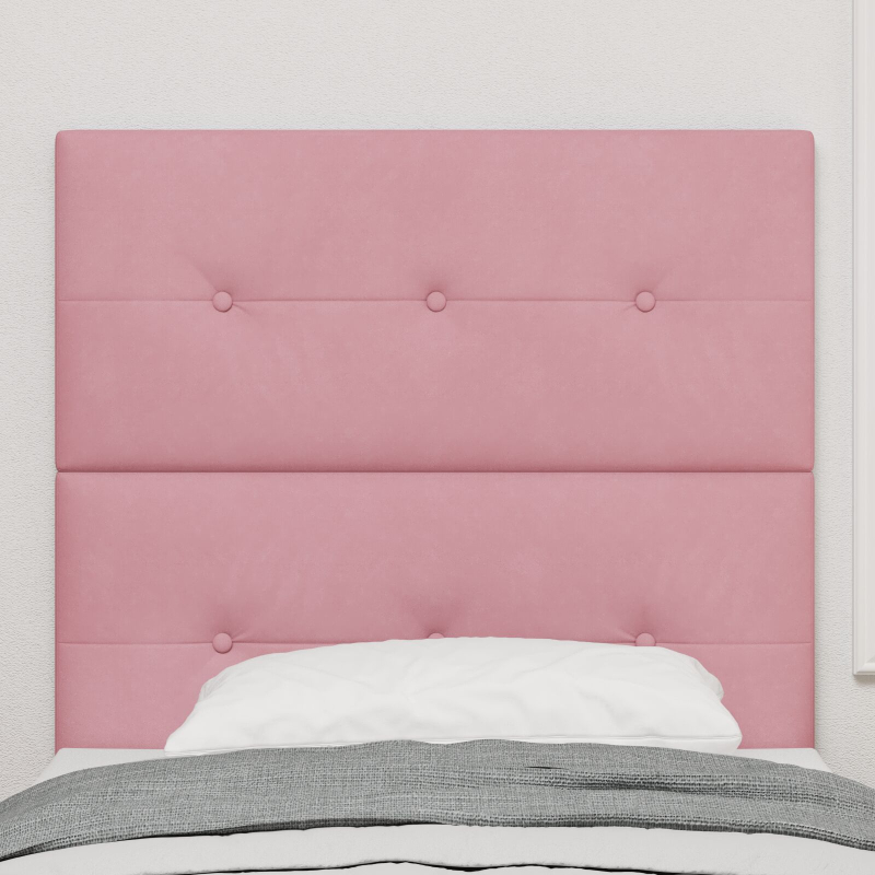 Kopfteil Mit Knopfheftung Rosa 90 cm Samt