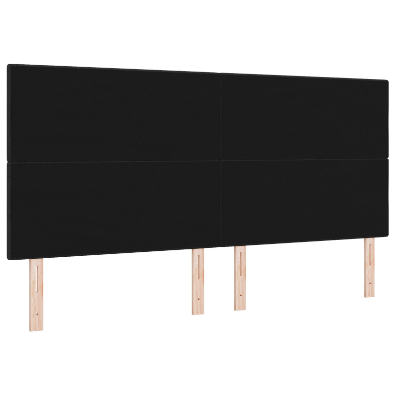 Kopfteil mit Knopfheftung Schwarz 200 cm Stoff