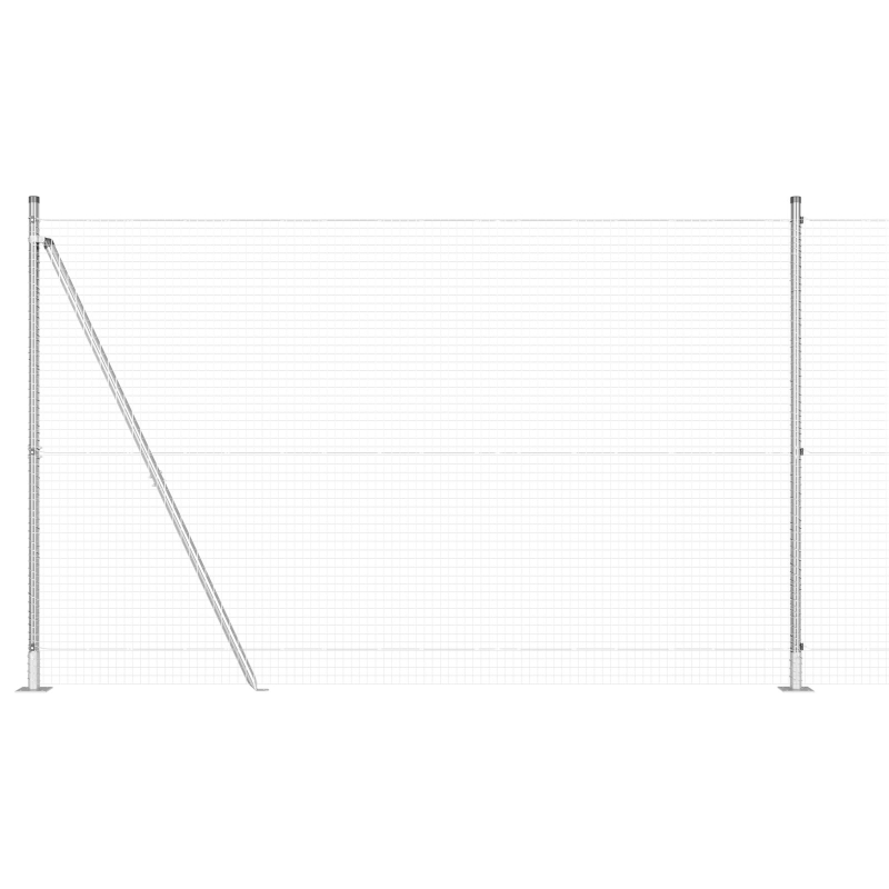 Zaunpfosten-Set 2er Set Verzinkter Stahl 10 x 1,5 m Langlebig