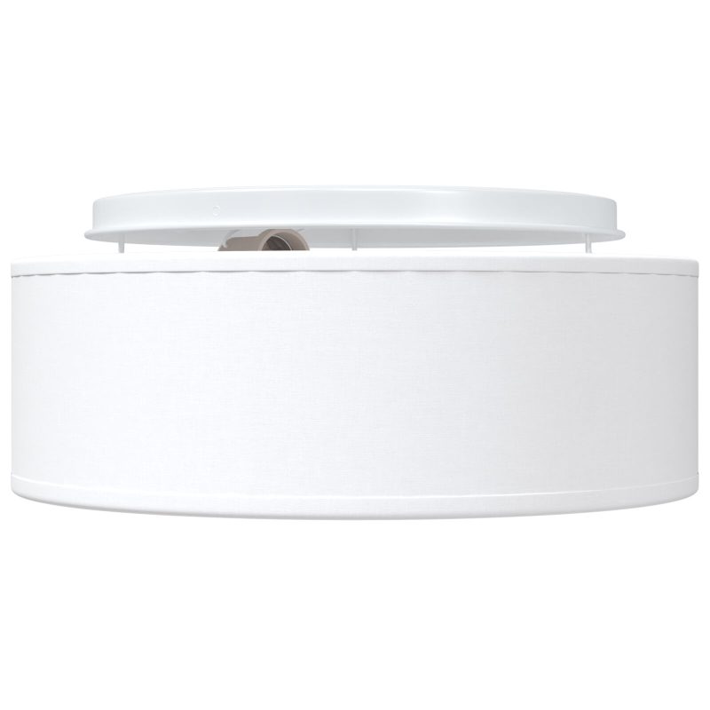 Flush Mount Deckenleuchten Weiß Ø 30 cm Stoff E27