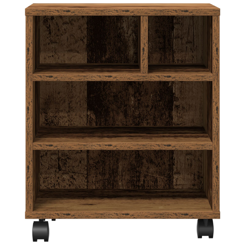 Druckerständer mit Rollen Alte Holz 41x32x48 cm