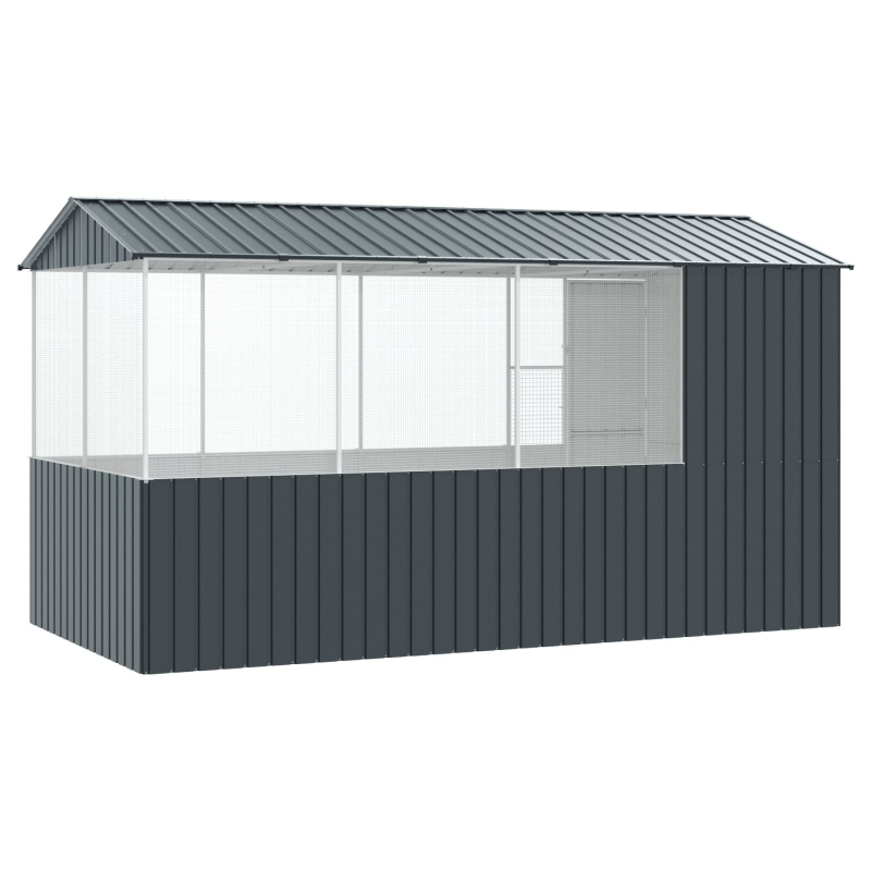 Vogelkäfig Anthrazit 215x78x200 cm Verzinkter Stahl