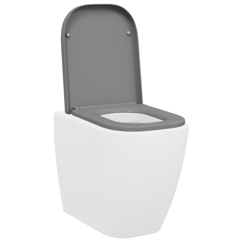 Toilettendeckel mit Schnellverschluss und sanftem Schließen Duroplast Grau