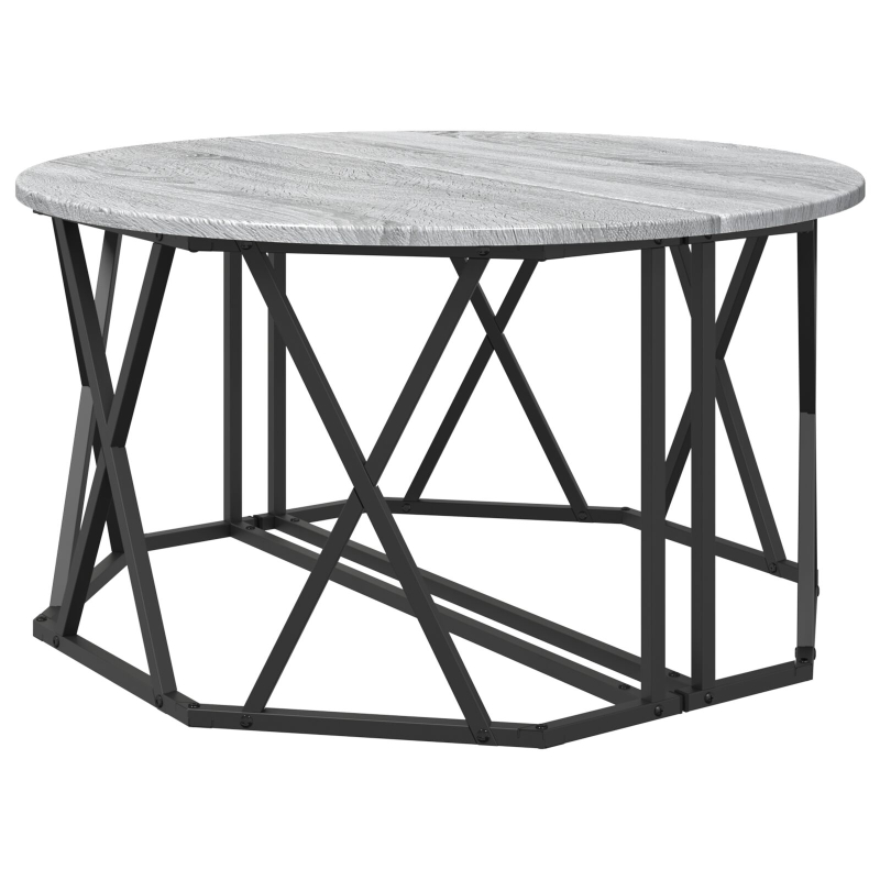 Couchtisch Grau Sonoma Verarbeitetes Holz 80 x 80 x 42 cm