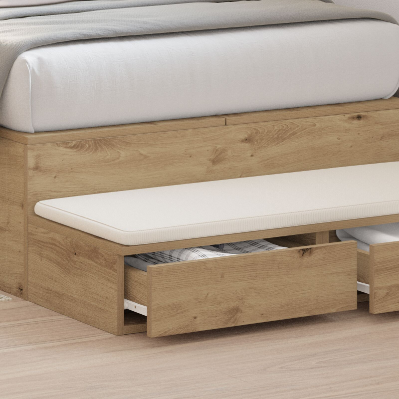 Bett-Schubladen Artisan Eiche 75x36,5x16,5 cm aus Holzwerkstoff