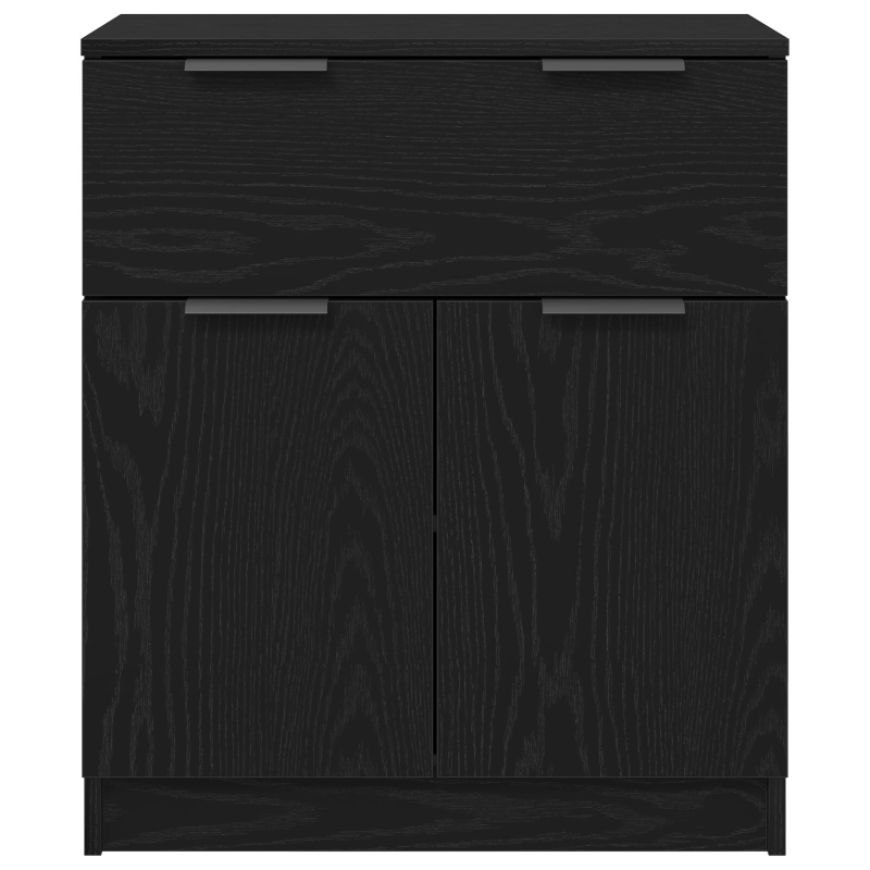 Schwarzer Eichen-Sideboard 60x30x70 cm aus Holzwerkstoff
