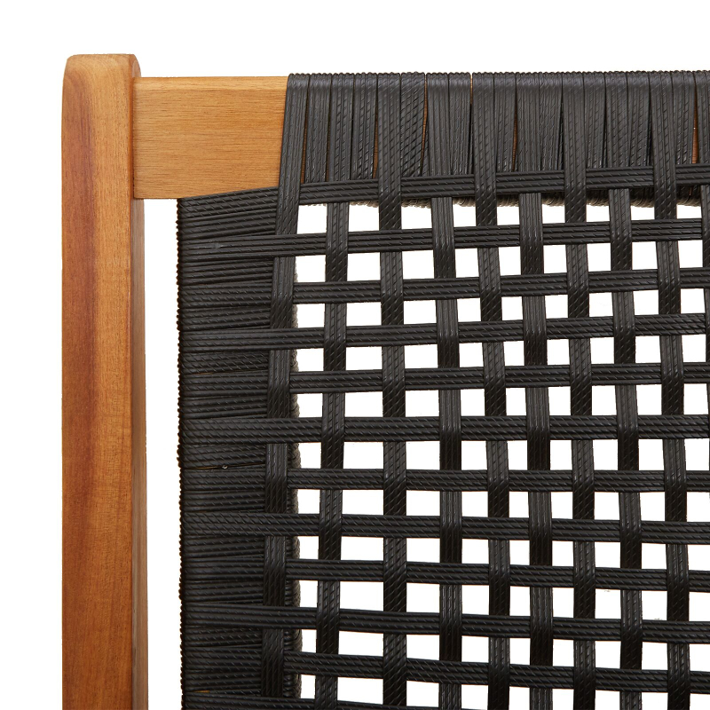 Gartenstühle 2 Stück Schwarz 76x67x73,5 cm Massivholz Akazie