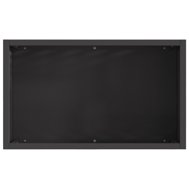 Feuerstelle Rechteckig Schwarz 50x30x40 cm Stahl