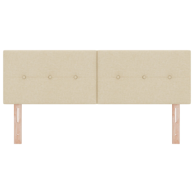 Kopfteil mit Knopfheftung Creme 160 cm Stoff