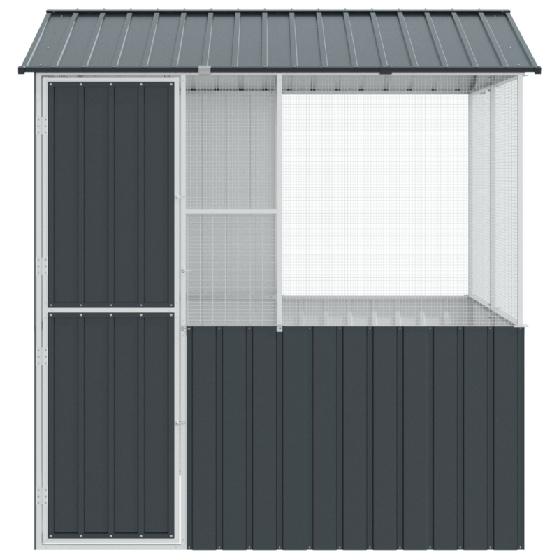 Vogelkäfig Anthrazit 215x78x200 cm Galvanisierter Stahl