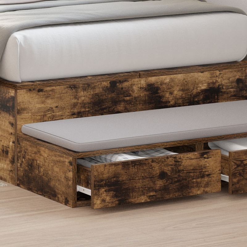 Bett-Schubladen Rauch-Eiche 100x36,5x16,5 cm aus Holzwerkstoff