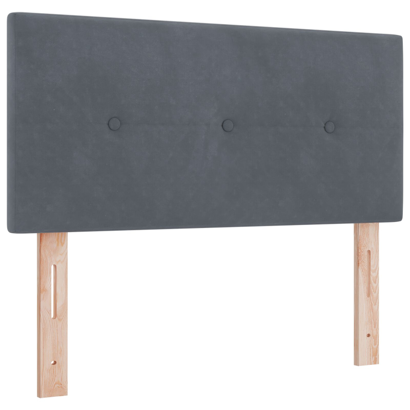 Kopfteil mit Knopfheftung Dunkelgrau 80 cm Samt