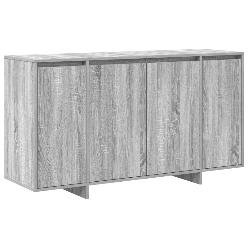 Grau Sideboard Graues Sonoma Holzwerkstoff 135 x 41 x 75 cm