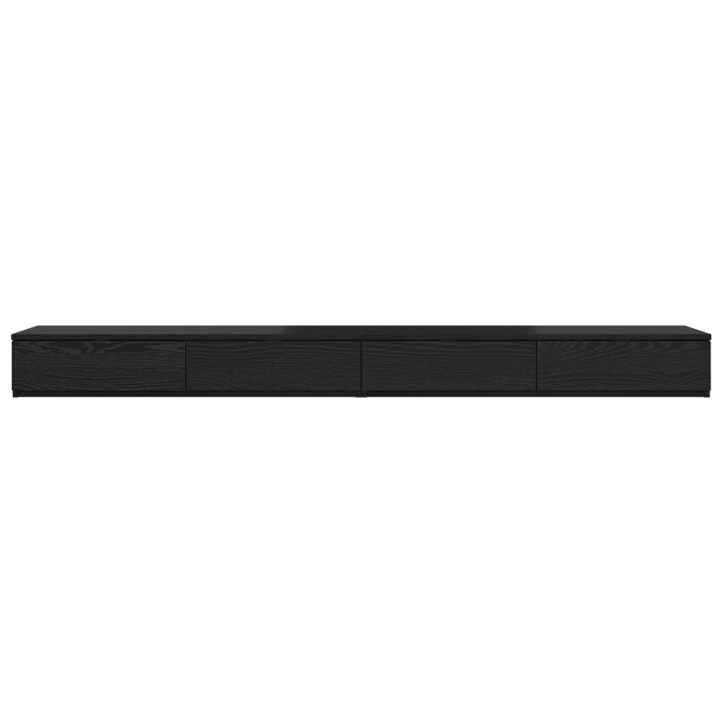 Bett-Schubladen Schwarz 200x36,5x16,5 cm Spanplatte