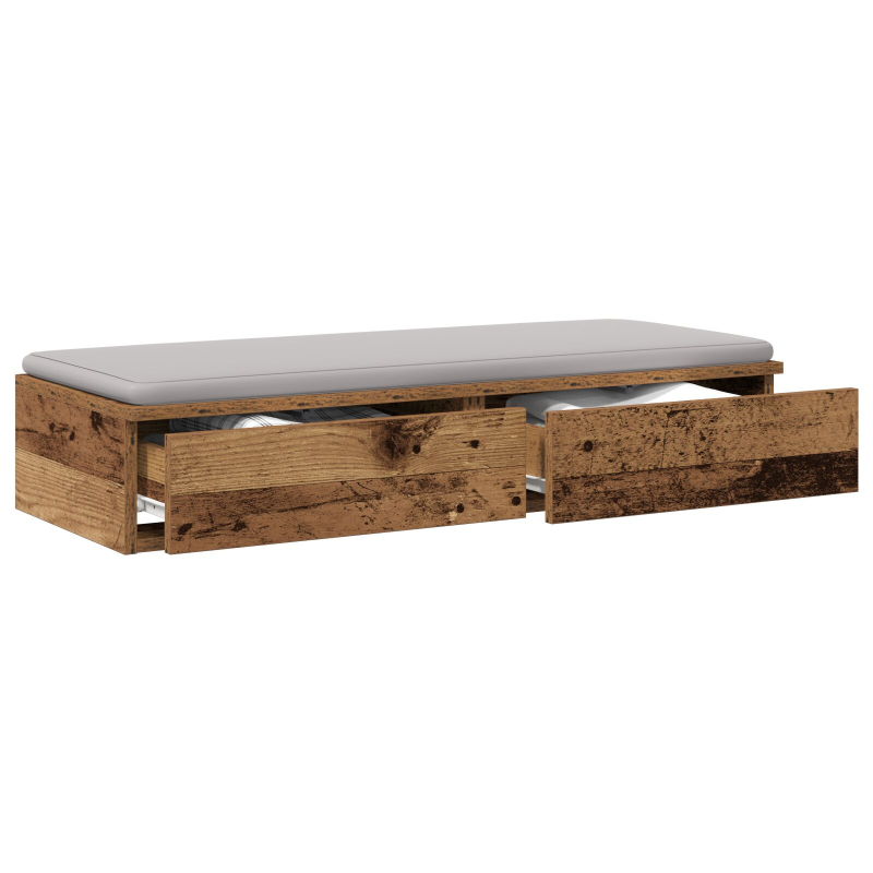 Bett-Schubladen aus Altholz 90x36,5x16,5 cm MDF