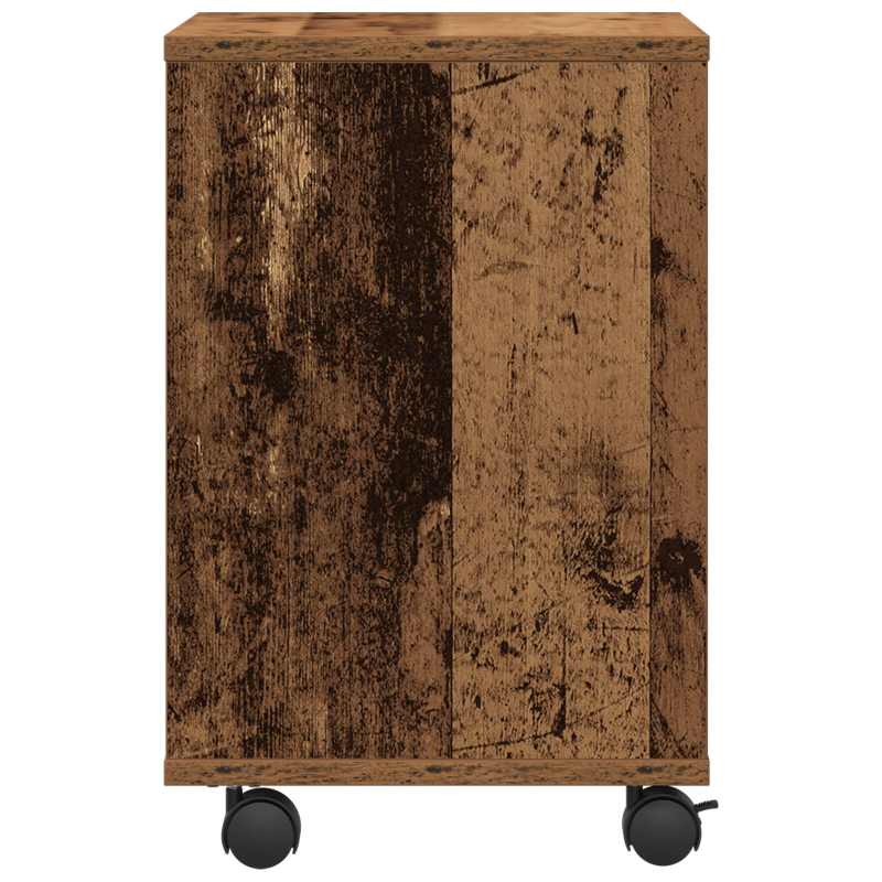 Druckerständer mit Rollen Alte Holz 41x32x48 cm