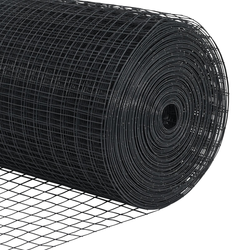 Geschweißter Drahtzaun mit 13 Spike-Posts Grau 1,5x25 m Stahl