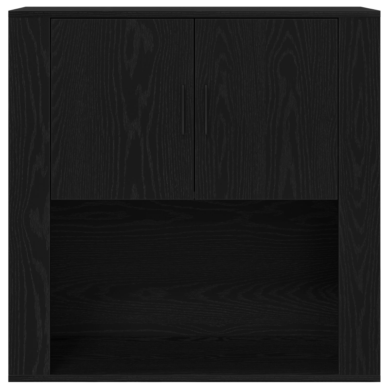 Hochtisch Schwarz Eiche 80x33x150 cm Werkstoff