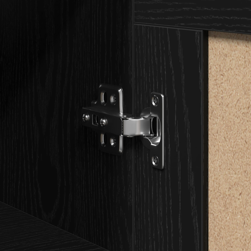 Highboard Schwarze Eiche 69,5x34x90 cm Nachbildungsstoff