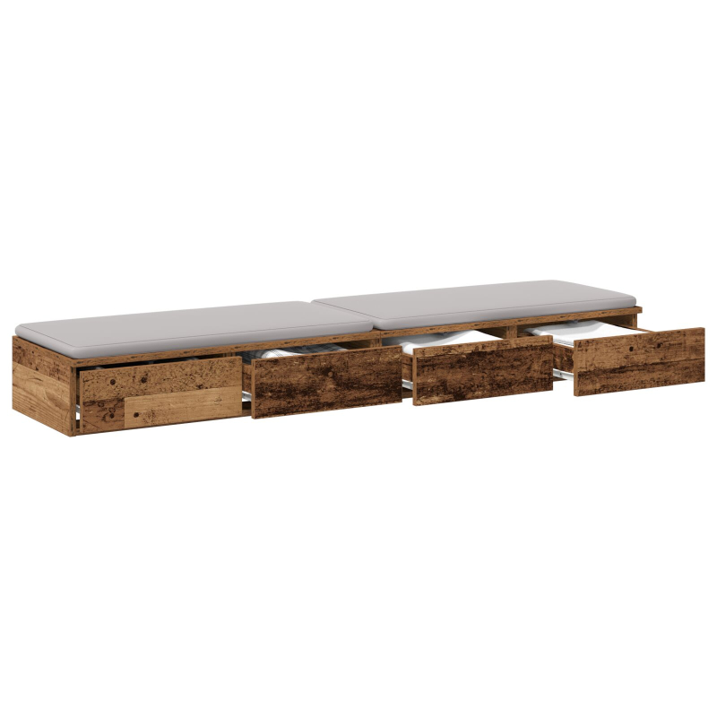 Bettauflagen Alte Holz 135x36,5x16,5 cm Engineered Wood