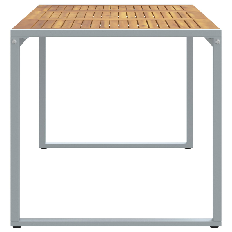 Esszimmertisch Grau 180x90x75 cm Stahl und Akazienholz