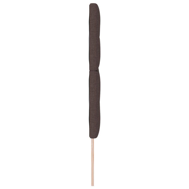 Kopfteil mit Knopfheftung Dunkelbraun 160 cm Stoff