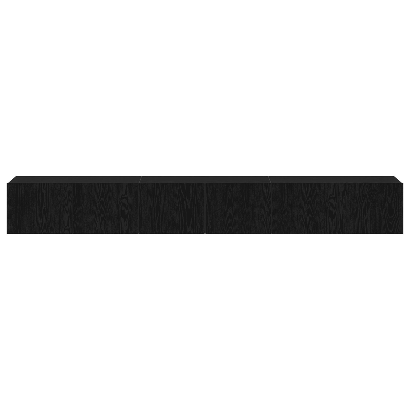 3-teilige TV-Cabinet-Set Schwarz aus Holzwerkstoff