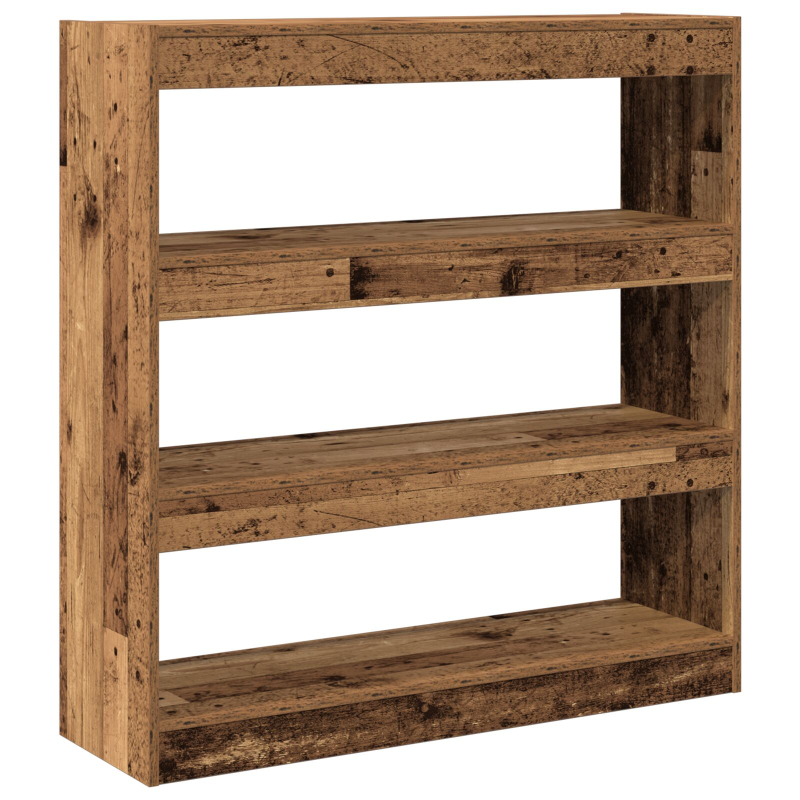 Bücherregal/Raumteiler - Rustikales Holz - 100x30x103cm - Holzwerkstoff