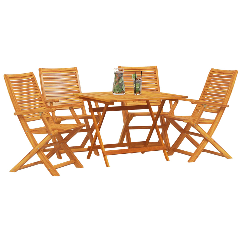 5-teiliges Gartentischset - Akazienholz