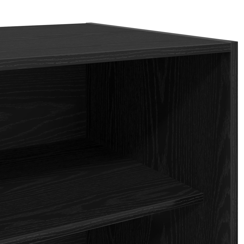 Kleiderschrank Schwarz Eiche 80x50x200 cm Holzwerkstoff