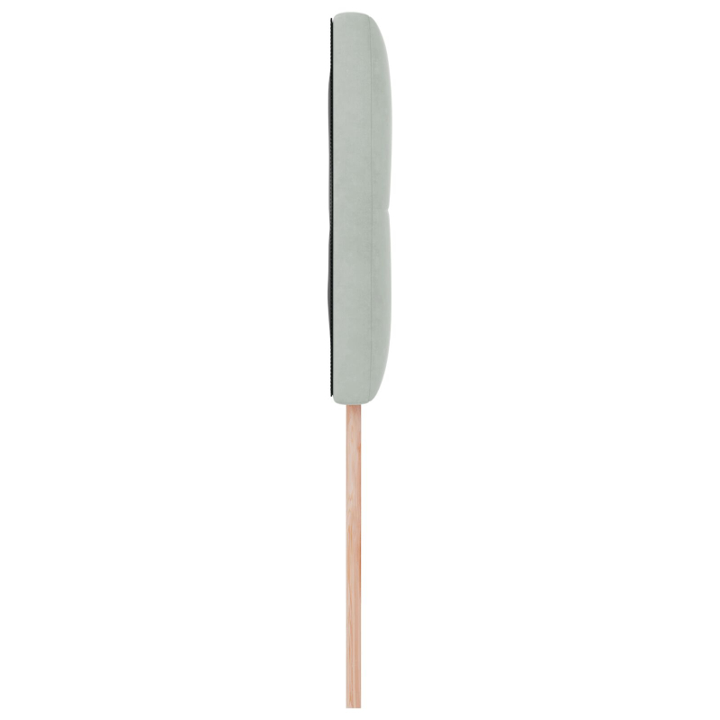 Kopfteil Mit Knopfsteppung Hellgrau 80 cm Samt