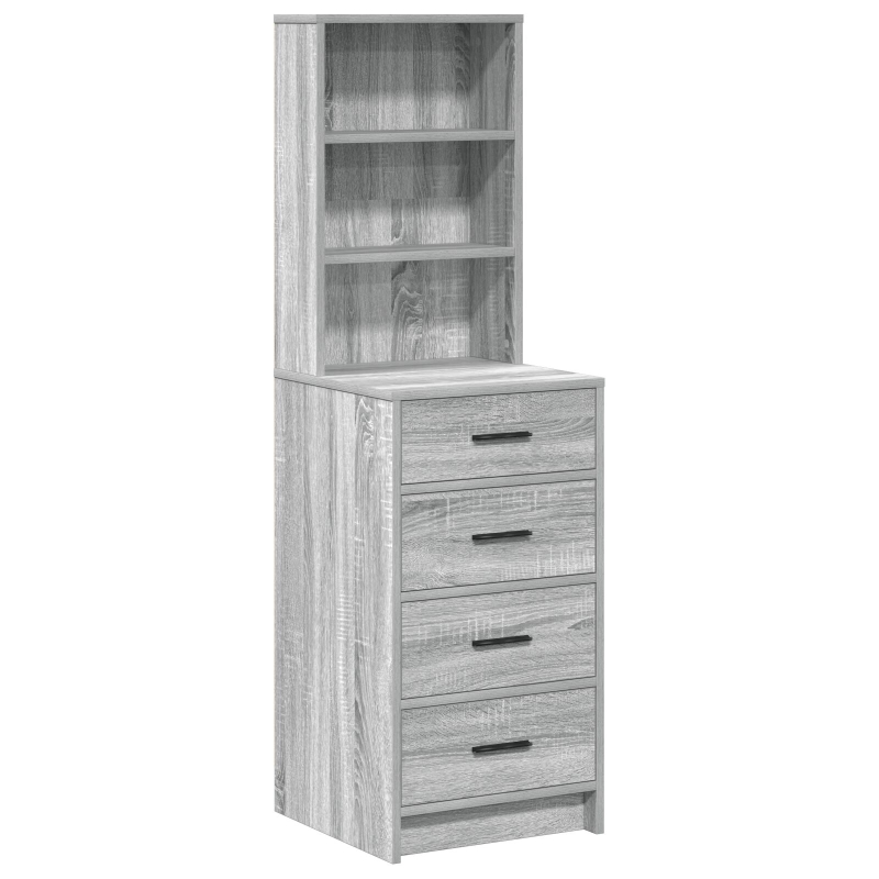 Hochboard Grau Sonoma 40x41x135 cm Holzwerkstoff