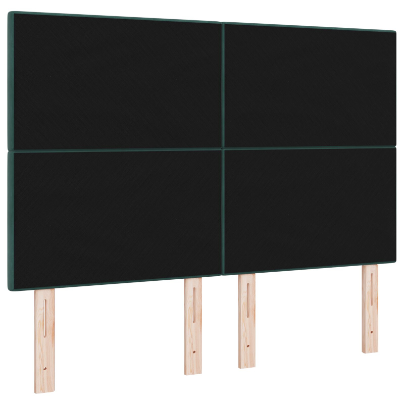 Kopfteil Mit Knöpfen Gepolstert Dunkelgrün 140 cm Samt