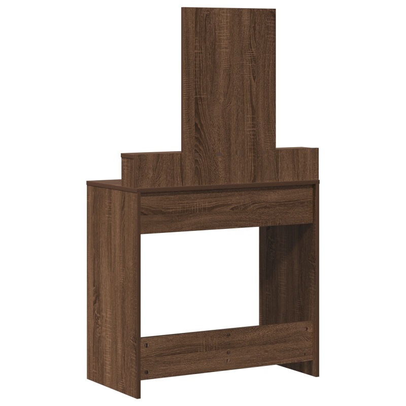 Schminktisch mit Schubladen, Braun, Eiche, 79x41x140 cm