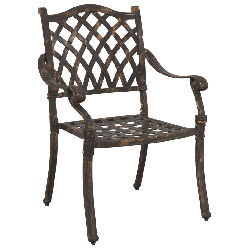 5-teiliges Garten-Esszimmer-Set aus Gussaluminium
