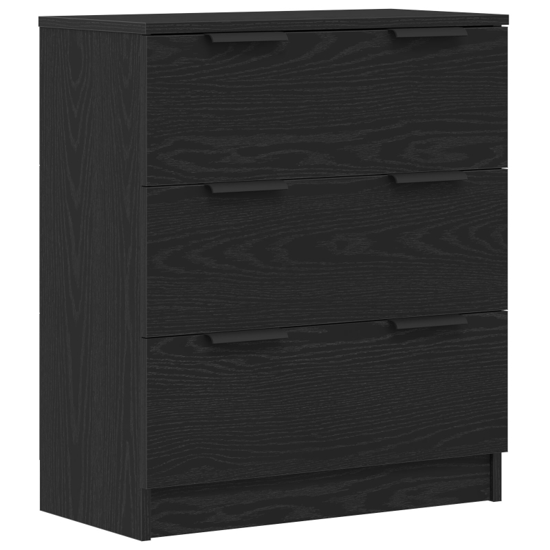 3-teilige Sideboards aus schwarzem Eichenholzwerkstoff