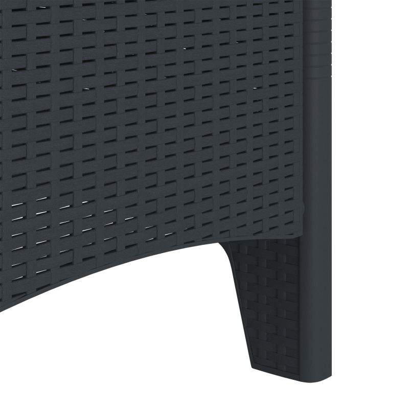 Gartenstühle 4-teilig Anthrazit Poly Rattan