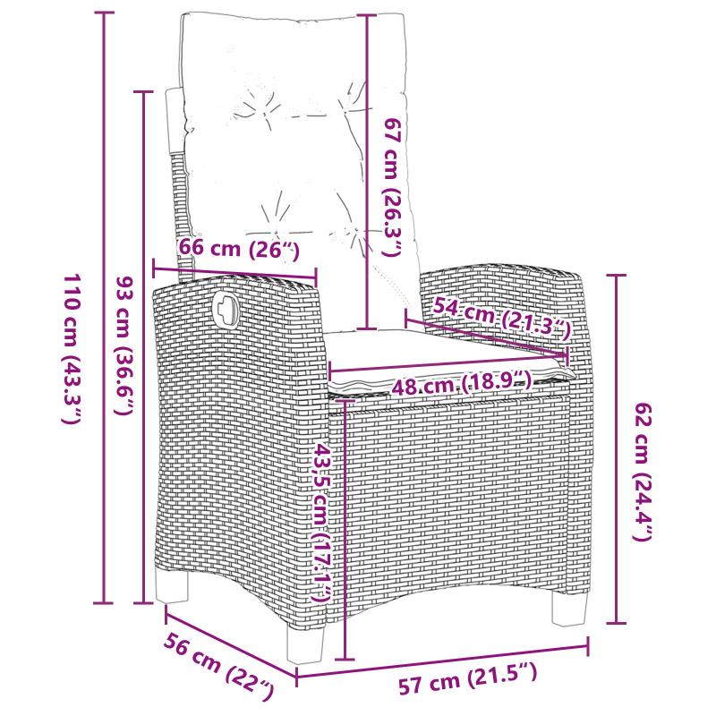 7-teiliges Garten-Esstisch-Set mit Kissen Schwarz Poly-Rattan