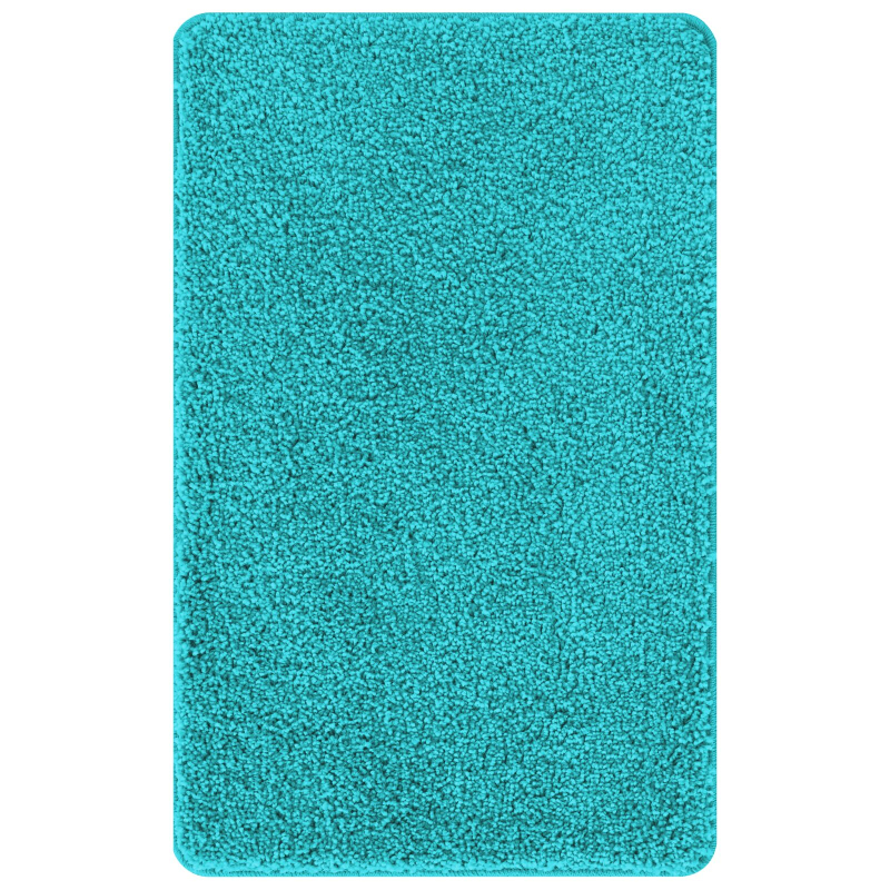 Badematte rechteckig türkis 50x80 cm Polypropylen rutschfest