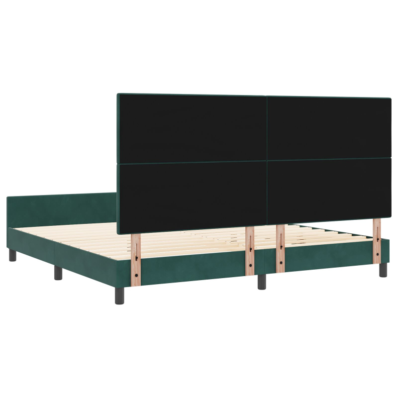 Bettgestell Dunkelgrün 200x200 cm Samt