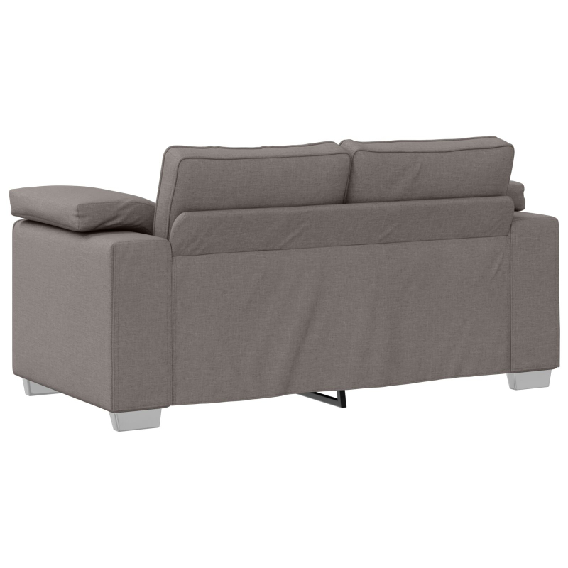 2-teiliges Sofaset mit Kissen Taupe Stoff