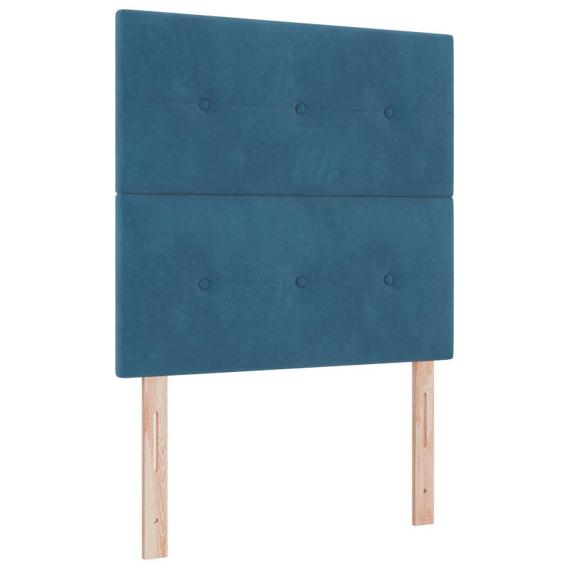 Kopfteil mit Knopfheftung Dunkelblau 80 cm Samt