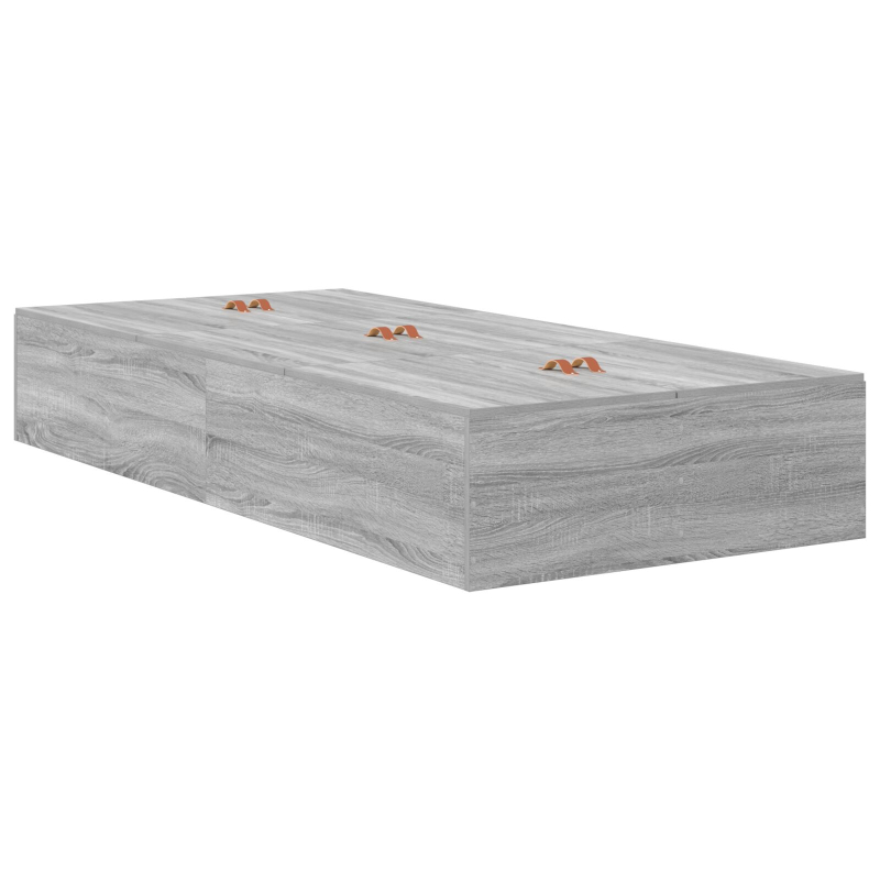 Aufbewahrungsbettgestell Grau Sonoma 80x200 cm
