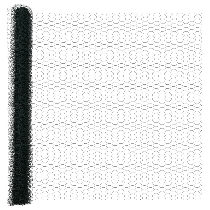Zaunpfosten 11 Stk U-Channel Grün 160 cm Stahl, Hexagonzaun Grün 1.6x50m Stahl