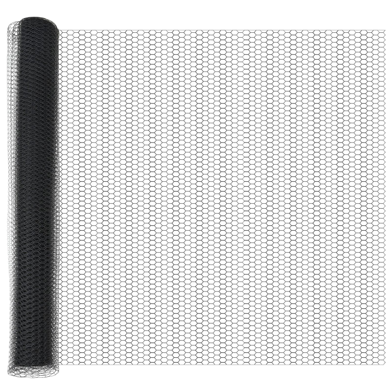 Zaunpfosten 22 Stück U-Kanal Grau 140 cm Stahl, Sechseckiger Zaun Grau 1,4x25 m Stahl